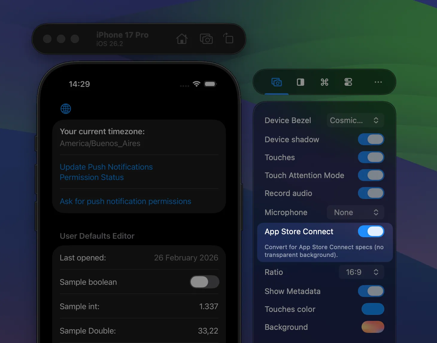 App Preview Optimized setting in Settings → Captures