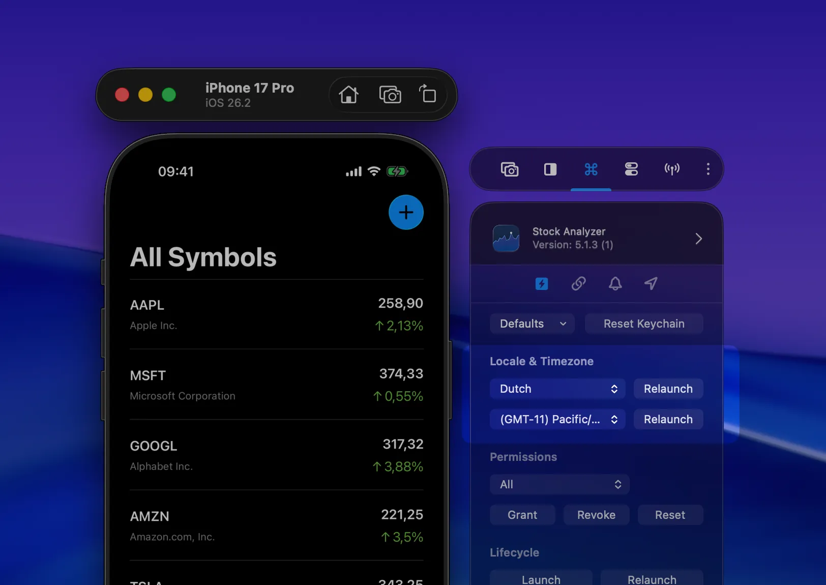 Relaunch with locale or timezone