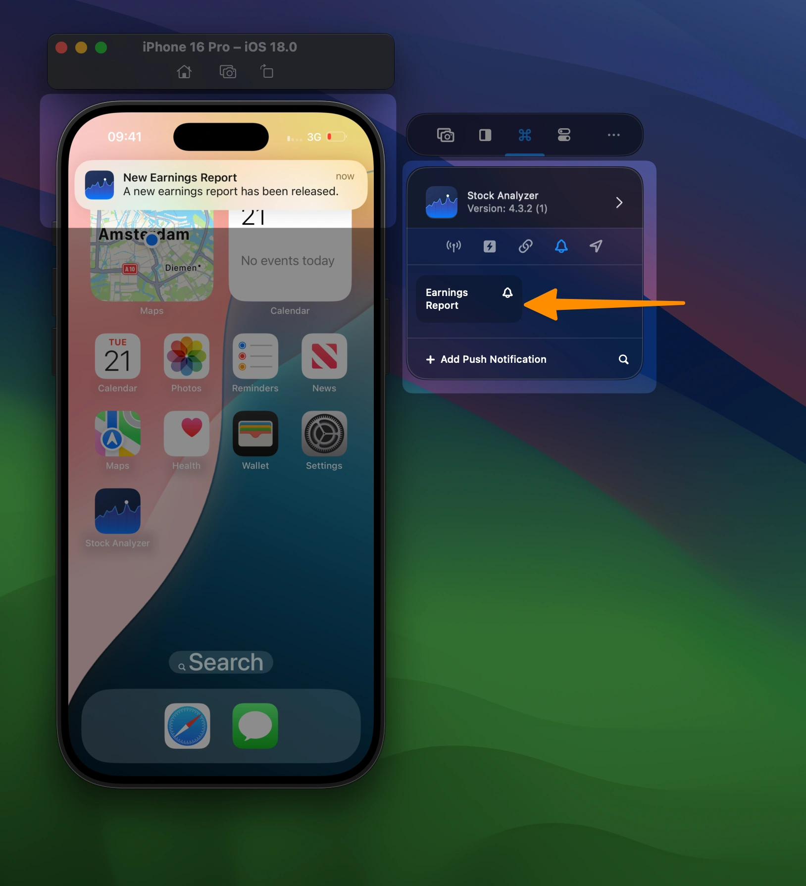 Test push notifications on the Simulator without a physical device.